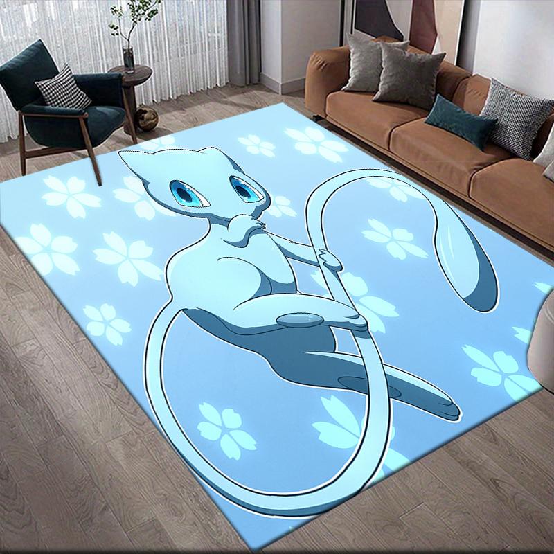 Mew Cartoon Area Rug, Pokemon Fan Soft Carpet, Ideal Gift.chl