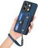 For Redmi Note 15 14 13 Pro Plus K90 Phone Case Wristband Leather Wallet Card Pocket Xiaomi 17 Pro Max 15 15T Poco F7 X7 Cover