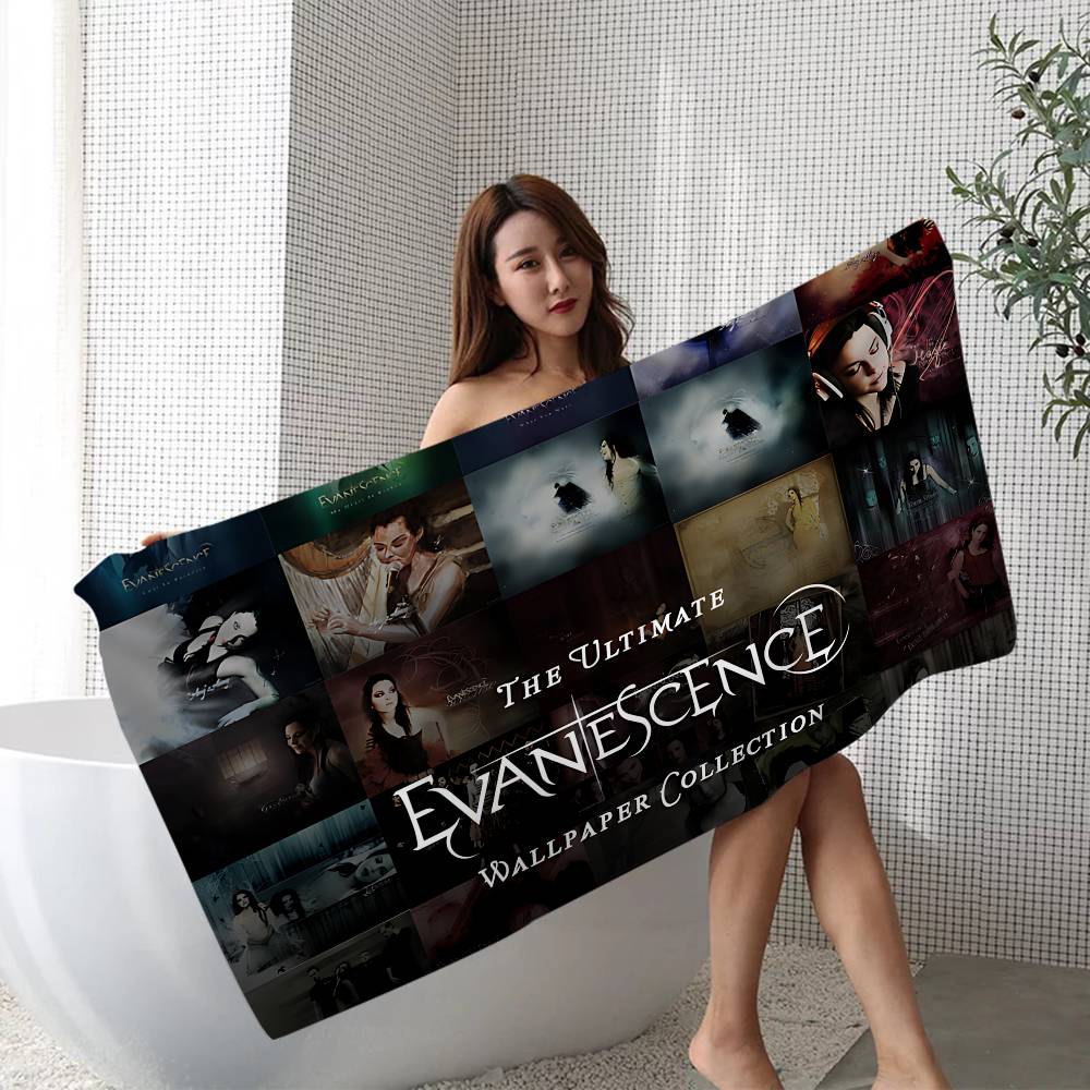 Classic Rock Band E-Evanescence Microfiber Printed Beach Towel Mountain Climbing Yoga Beach Swimming Running Absorbent Soft