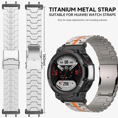 Metal Bracelet For Amazfit T-REX 3 2 Correa Business Stainless Steel Band For Amazfit T-REX/Pro Protector Glass Film Accessories