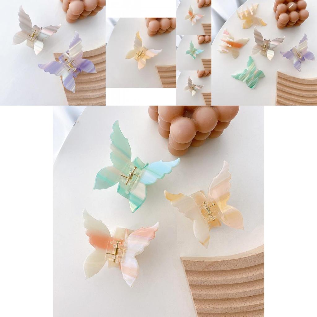 Elegant Handmade Acetate Hair Claw Clip With Butterfly Style For Trendy Girls