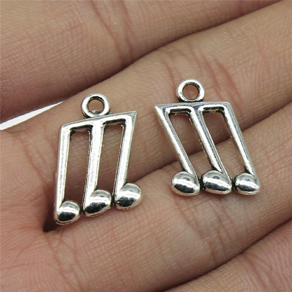 20pcs Music Charms Musical Note Charms For Jewelry Making Antique Silver Color DIY Crafts Making Findings Handmade Jewelry