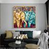 Two Elephants Lovers Flowers Art Canvas Painting Wall Art Posters and Prints Scandinavia Animal Pictrure for Room Home Decor