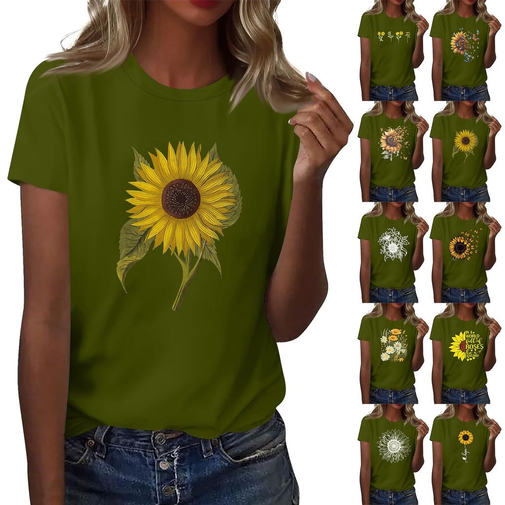 Unisex Casual Fashion Print Crewneck Loose T-shirt