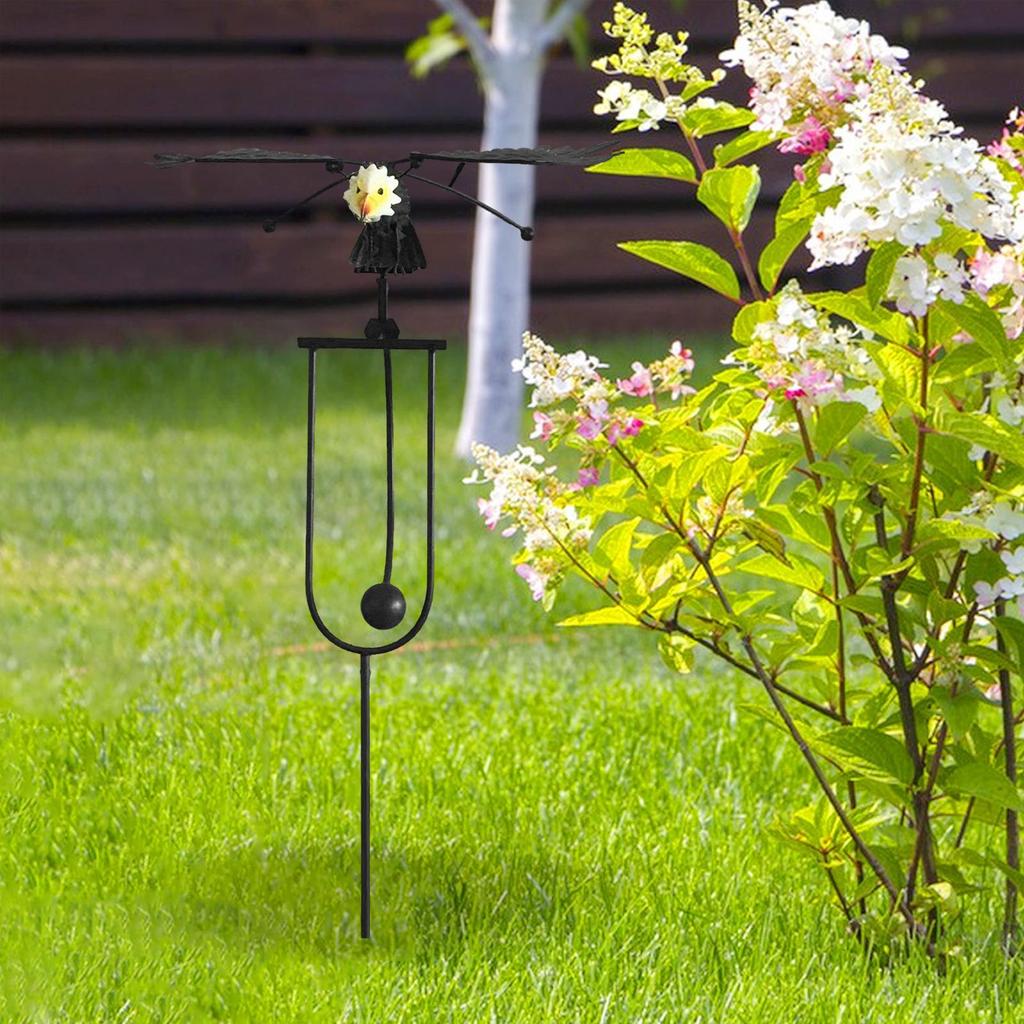 Outdoor Eagle Statue Metal Eagle Sculpture Outside Scarecrow Decoration Garden Decorative Stake for Shore Porch Backyard Lawn