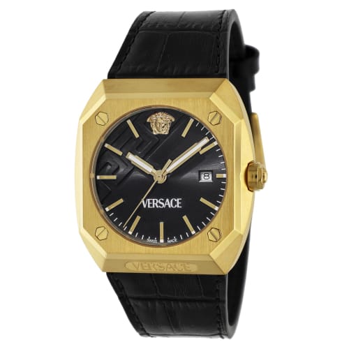 VERSACE Men's Watch, ANTARES VE8F00224, Quartz Movement, Water Resistant, Sapphire Crystal, Black Dial, Stainless Steel