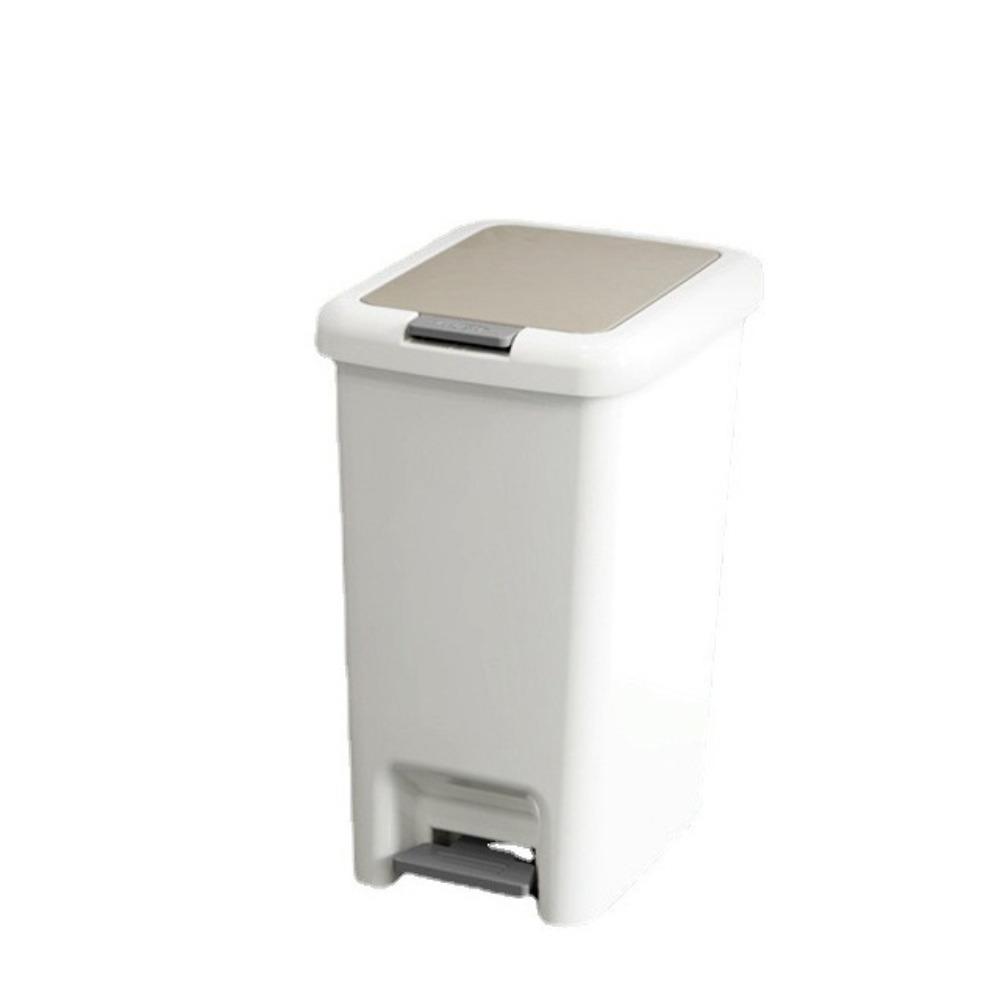 Durable Construction Garbage Can Large Capacity Wide Opening Bathroom Trashcans With Lid Foot Pedal Waste Basket