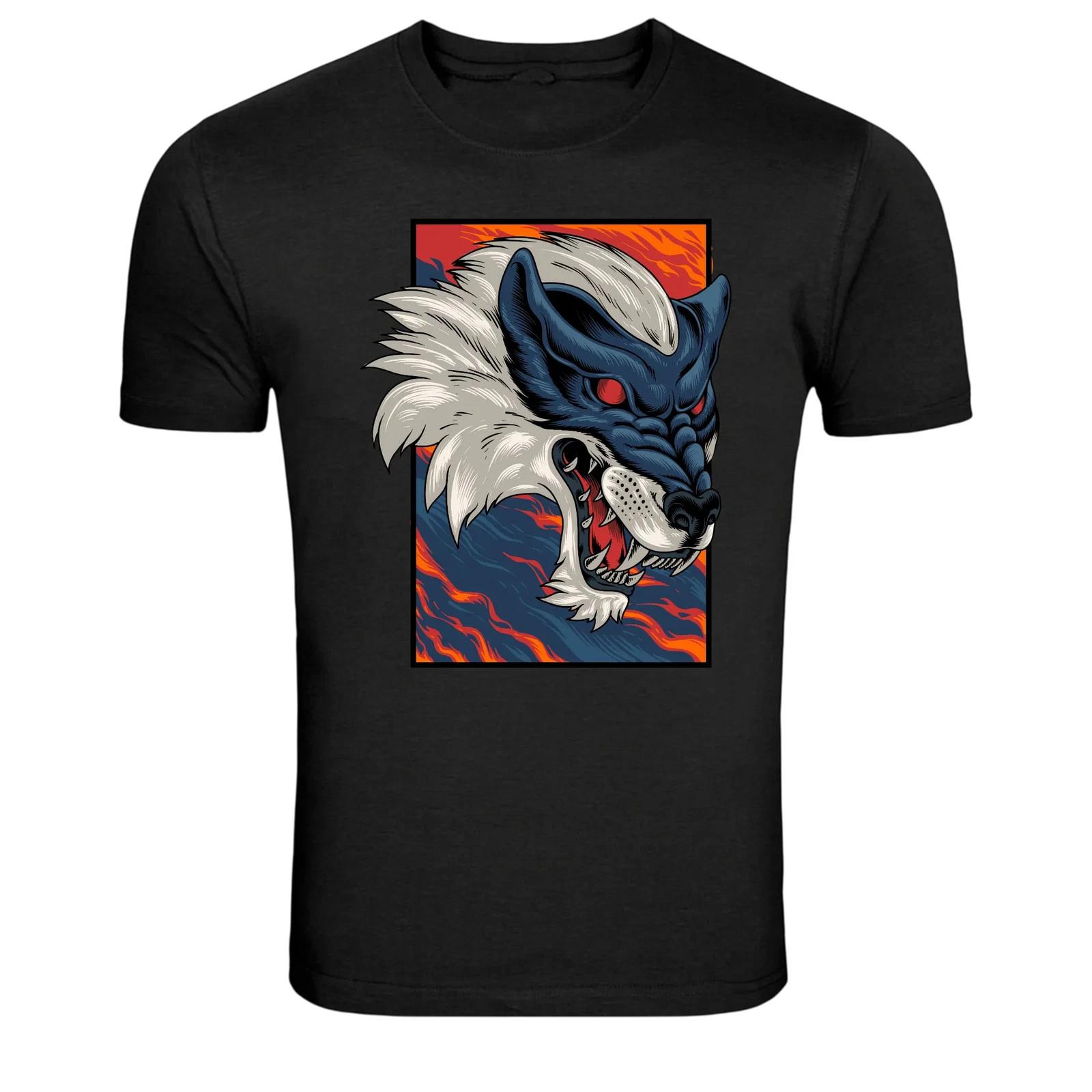 Angry Werewolf Beast Moon Graphic T-Shirt XL