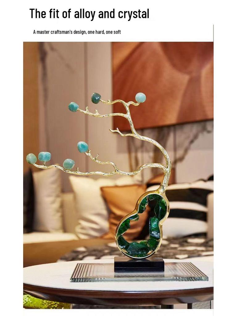 Elegante Ornamento a Zucca di Cristallo per Soggiorno, Ingresso, Mobile da Vino o TV - Decorazione Lussuosa e Regalo Perfetto per l'Inaugurazione della Casa