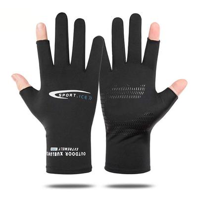 Gloves for Thin UV Cooling Sun Perfect for and Outdoor Activities Men's UV-Cut Spring/Summer Driving, Protection, Two-Finger Full-Finger Gloves,