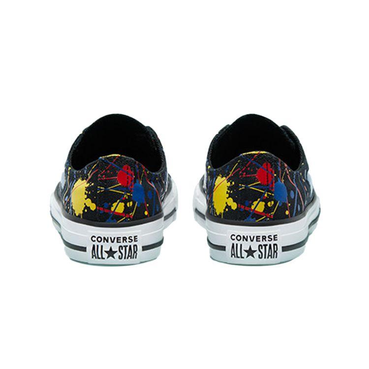 Converse Chuck Taylor All Star Trendy Comfortable Low Top Canvas Shoes Kids Sneakers Black Yellow Multicolor 671908C