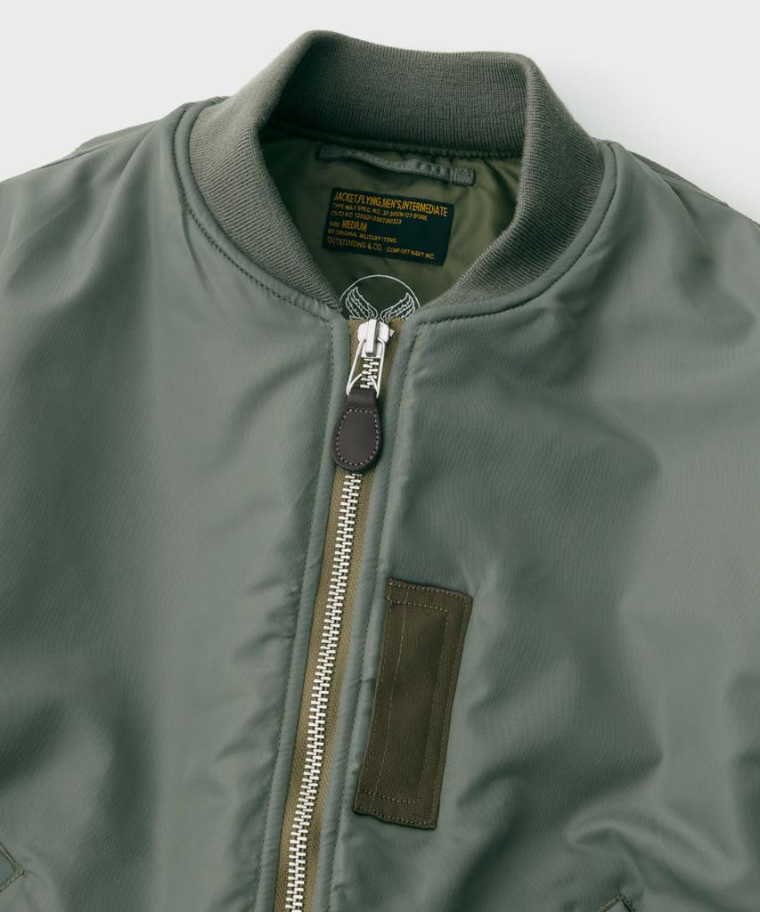 Outstanding Ma-1 Flight Jacket(Wool Insulation)_Sage Green