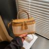 Tide-Tasche Damen Sommer Neu Gewebt Spleiß Schultertasche Textur Tragbar Umhängetasche Kleines Quadratisches Tasche