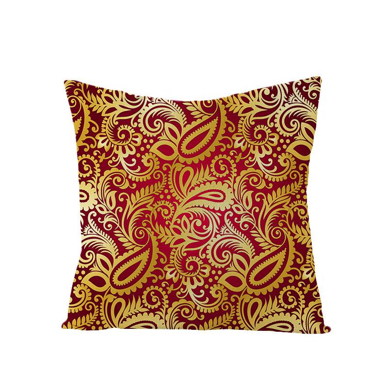 New Bohemian Style Cashew Flower Ethnic Style Linen Pillow Cover Car Cushion Pillow Cover