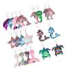 20 stuks Zeemeermin Pailletten Sleutelhangers, Sprankelende Flip Pailletten Oceaan-Thema Sleutelringen, Zeester Schildpad Visstaart Dier Vormen