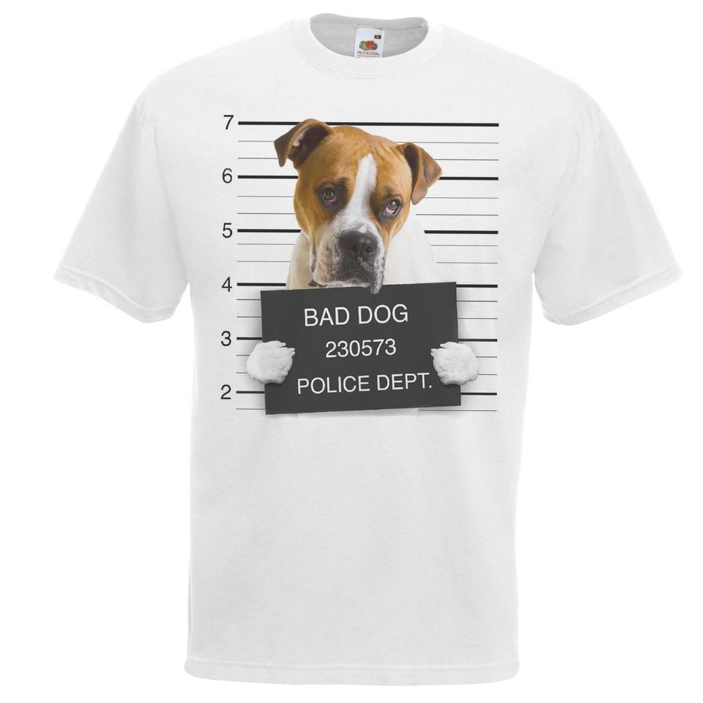 Adults Dog Mugshot American Johnsons Bulldog Criminal Canine Unisex TShirt