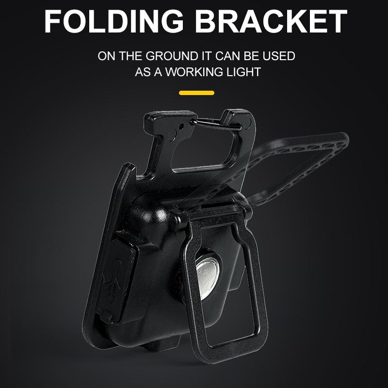 Super Bright Convenient Carry-on MINI COB Keychain Flashlight Rechargeable Emergency Work Lamp with Magnet Outdoor Camping Light
