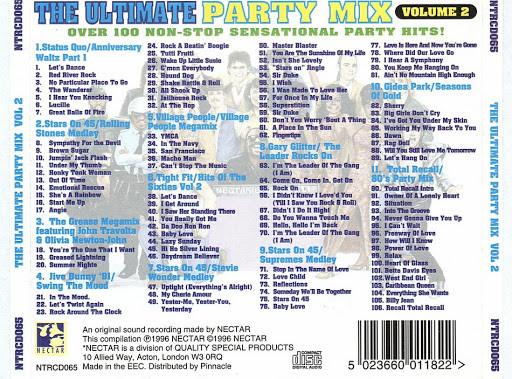 

CD VARIOUS Ultimate Party Mix Volume 2 NTRCD065 NECTAR 1996 UK Rock Used