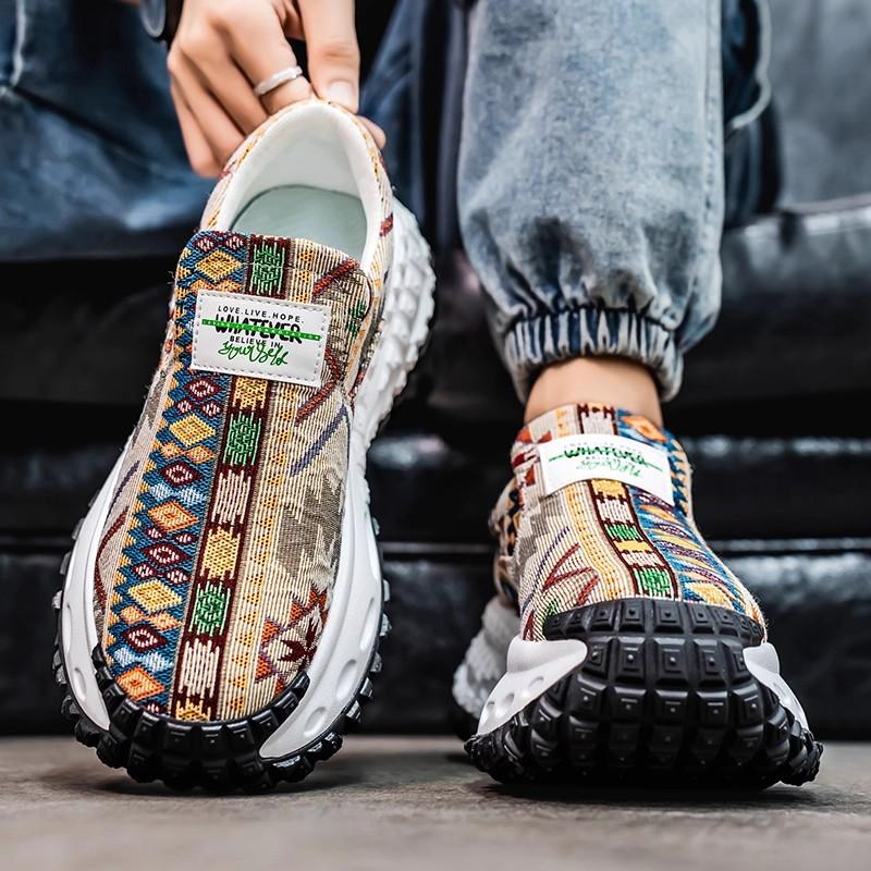 New Autumn Casual Sports Shoes Niche Design Thick-soled Canvas Dad Shoes