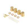 Brass Cutting Board Stabilisers Non Slip Waterproof Feet Pads Easy Install for Kitchen Chopping Board Jewelry Box Furniture Upgrade