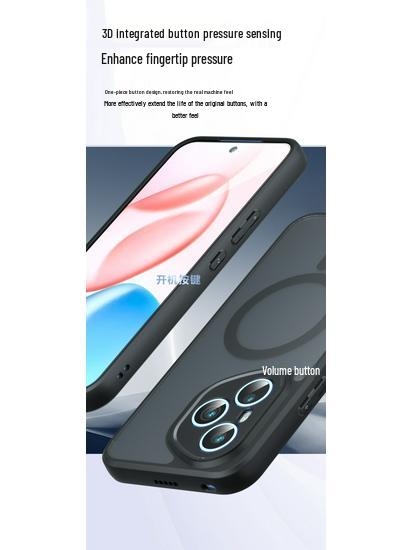 Honor400 Pro Magnetic Airbag Anti-Fall Frosted Phone Case – Overseas Version