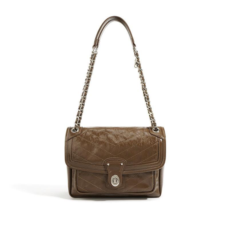 

Elegant Diamond Lattice Women s Crossbody Bag - Large Capacity Chain Shoulder Bag for Autumn/Winter 2025 кофейный