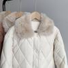 Women Winter Fur Collar Long Sleeve Solid Color All Match Warm Coat For Ladies Fashion Zipper Loose Chic Jacket