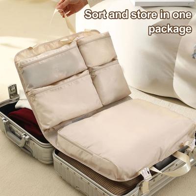 Borsa Porta Abiti Valigia Organizer Borsa Grande Capacità Scomparti Multipli Antipolvere Appendibile Pieghevole Organizzatore Bagaglio