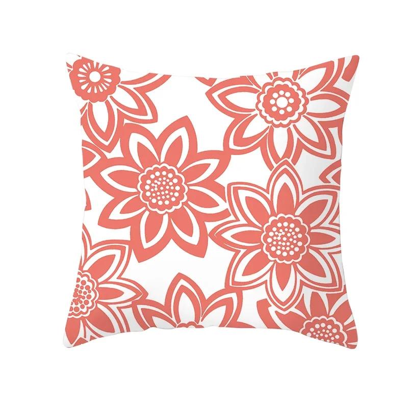 Coral Pillow Case Spring Home Decor Decorative Live Coral Tropical Style Pillow Cushion Cover for Sofa ize Funda Cojin