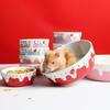Ferret Rat Gerbil Ceramic Feeding Chinchilla Pet Supplies Water Drinker Food Dish Hamster Bowl
