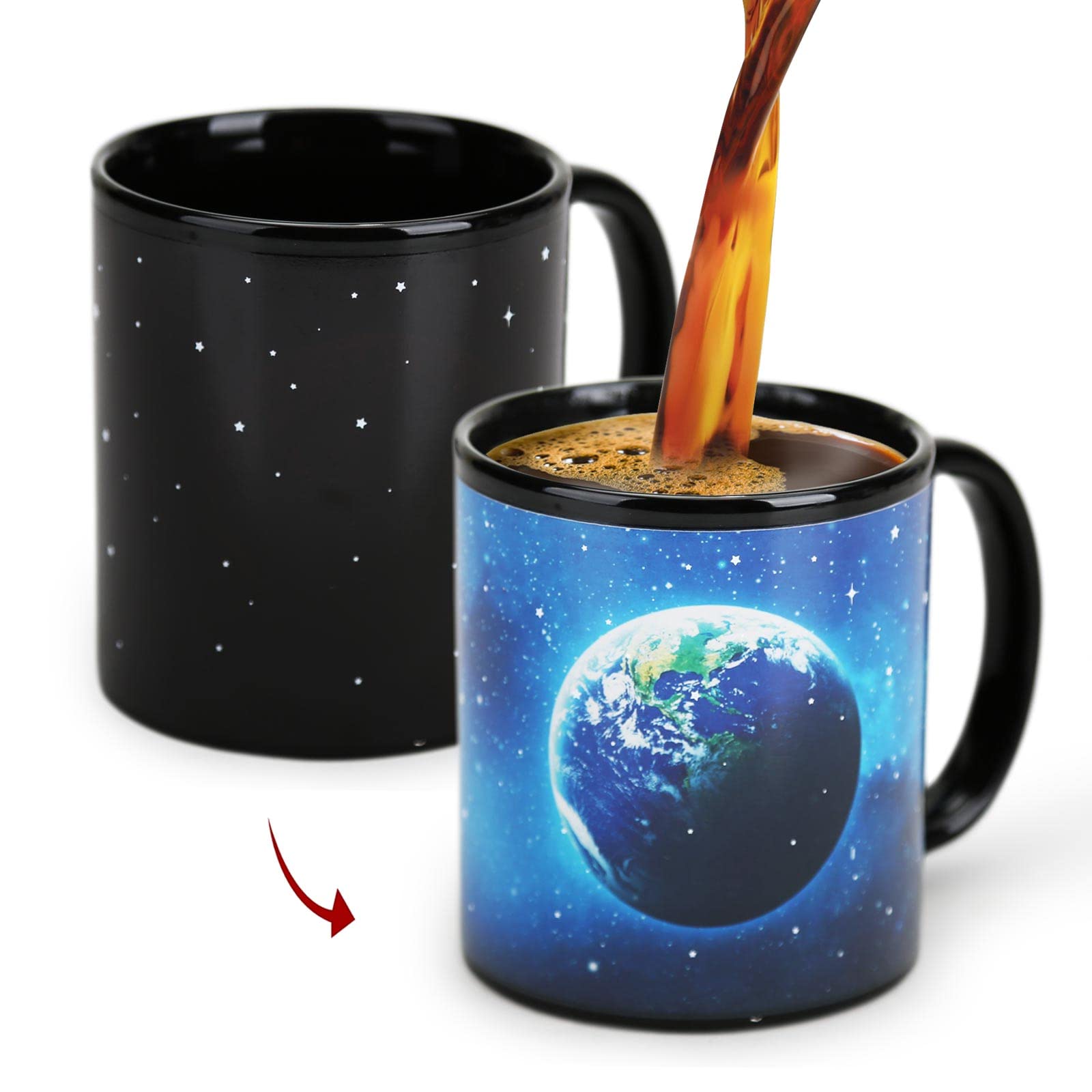 

MUGKISS Ceramic 11 Novelty Moon System Coffee Gift for and Loved Ones Insulated, Color-Changing, Heat-Retaining Mug, oz., Mug, Family, Friends,