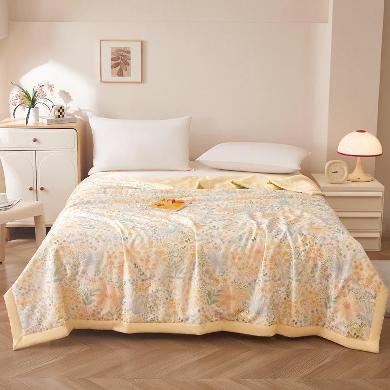 Tencel Lyocell Summer Cool Lightweight Quilt - Skin-Friendly, Machine Washable, Single/Double Size