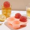 New 3D Rose Silicone Ice Mold with Lids 4 Holes Ice Making Molds Easy To Demold Large Size Ice Cube Tray Bar Accessories