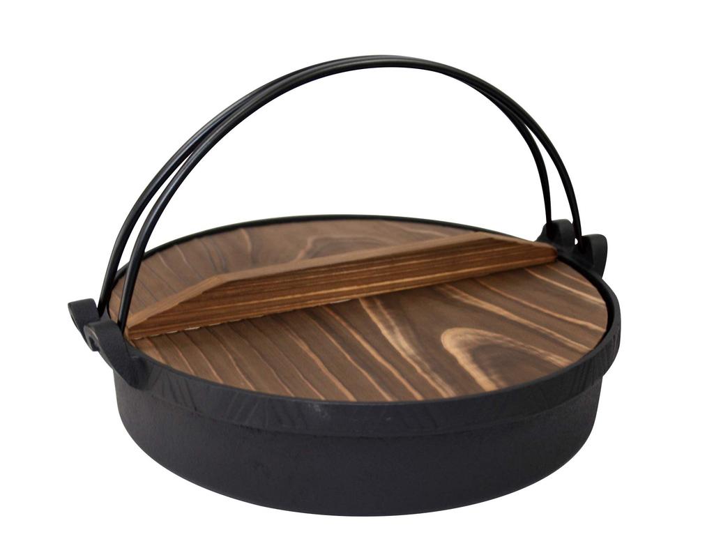 Ikenaga Iron Works Living with Iron Nambu Iron Sukiyaki IH Gift Wrapping Available Pot, Irodori, 26cm, Compatible,