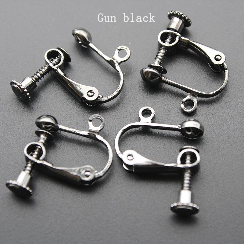 20 Stück/Los 16mm Rundkopfschraube Ohrclip DIY Handgemachte Clip-Ohrringe Teile Ohrclips ohne Loch Schmuckherstellung Zubehör