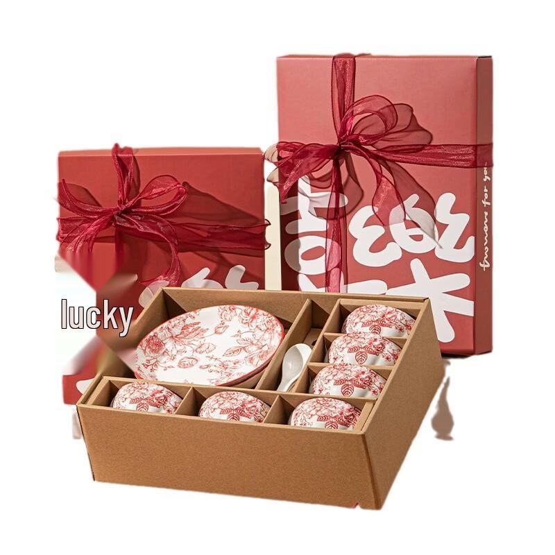 Ru Han Romantic Rose Japanese Bone China Wedding Dinner Set for 4