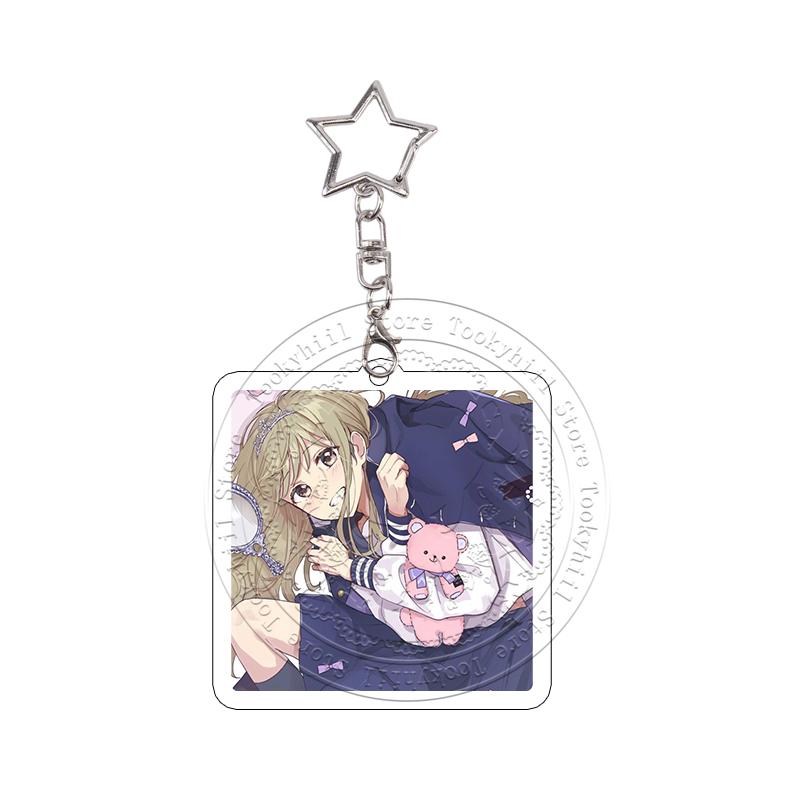 10Pcs Senpai Is An Otokonoko Anime Acrylic Keychains Decoration Keyring Cute Character Keyrings Pendant Decor Gift for Fans