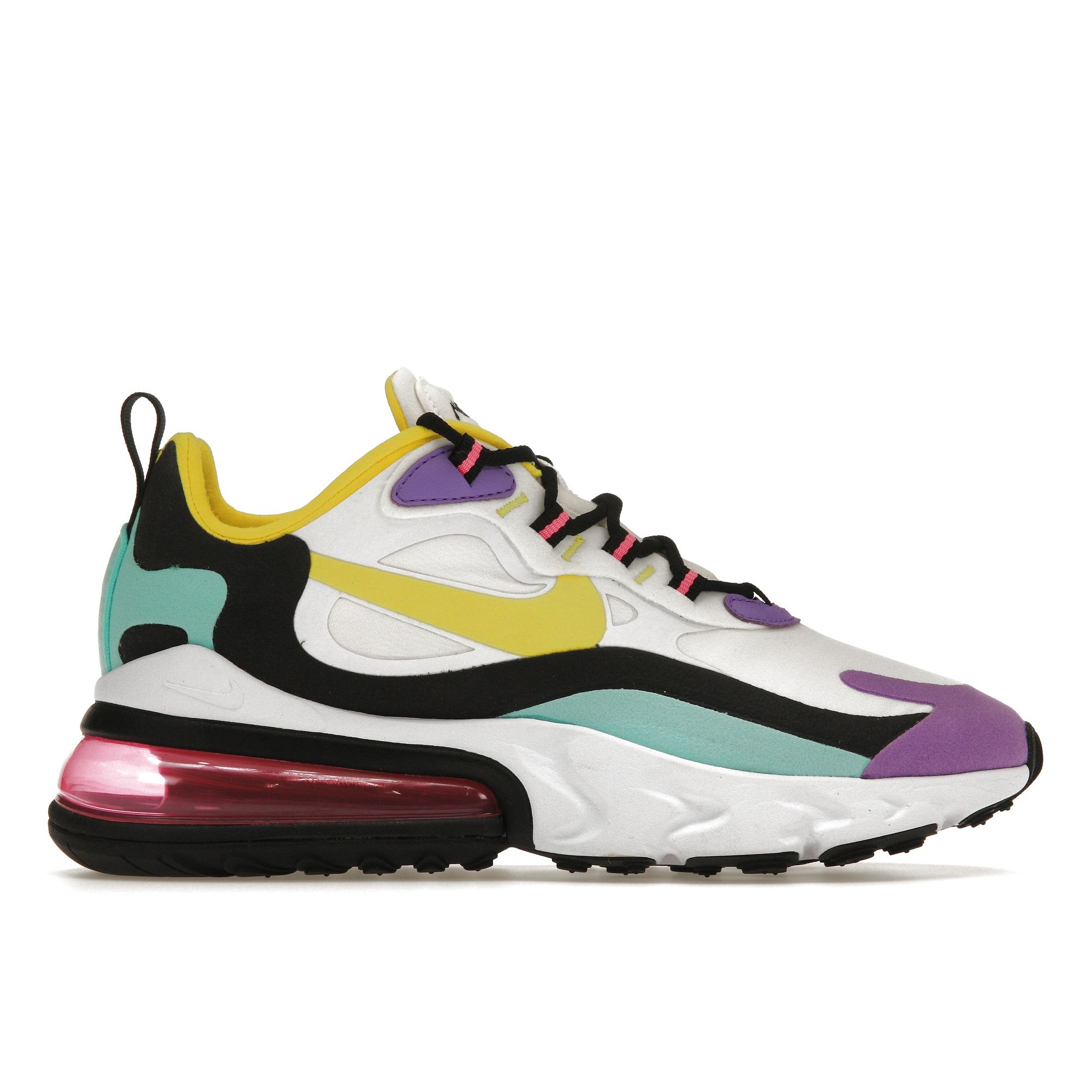 

Nike Air Max 270 React Bright Violet Женские кроссовки Разноцветные Белый Динамический-Желтый-Черный-Ярко-Фиолетовый AT6174-101