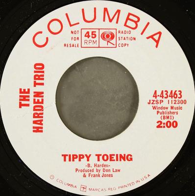 7inch Record HARDEN TRIO  Tippy Toeing 443463 Columbia 1966 US CountryFolk Used