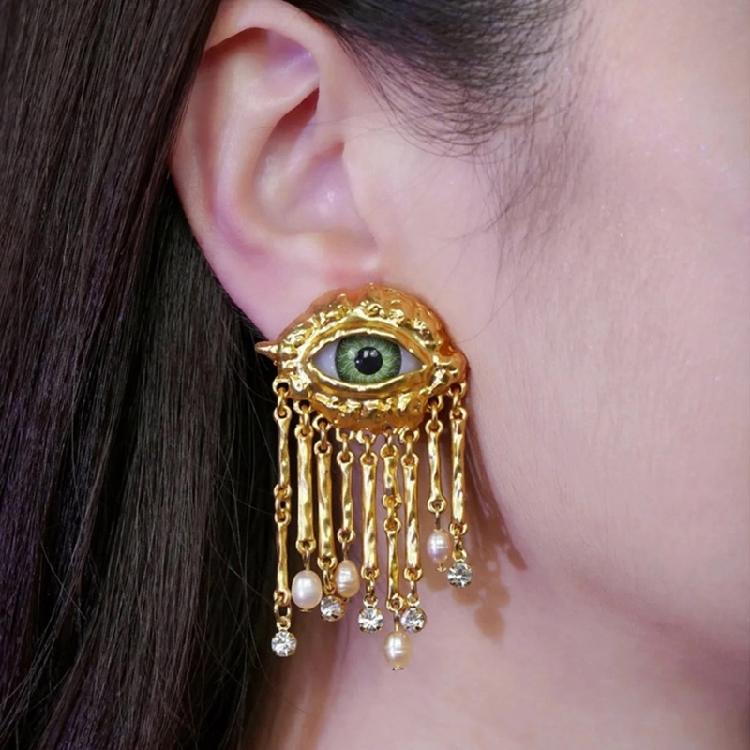 Artistic Ear Model Ear Accessory Unique Ear/Eye Model Earrings Adornment Personalized Ear Studs for Parties Dates