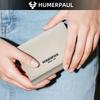 Humerpaul Ladies First Layer Cowhide Three-folding Wallet RFID Anti-theft Brush Portable Wallet Multi-card Slot Large-capacity Multi-compartment