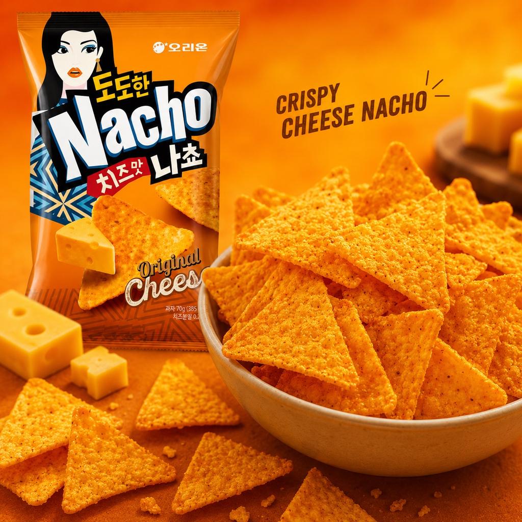 Orion Corn Chips Cheese Flavor 70g cheese‑flavor crispy corn snacks