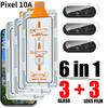 6IN1 Ultra HD Clear Tempered Glass Screen Flim For Google Pixel 10 9 A/Pro XL 8 One-Click Dust/Bubble-Free Installat Protect Kit