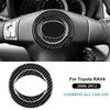 Carbon Fiber Steering Wheel Trim Cover for Toyota RAV4 2006-2012 LHD RHD