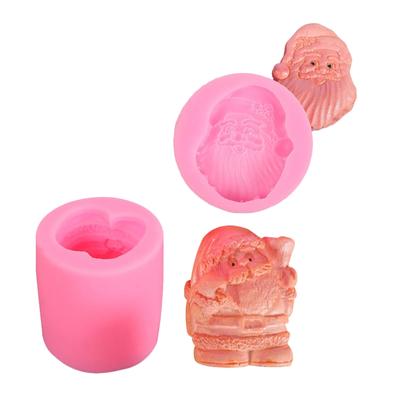 Weihnachtsmann mit Bart Ornamente Epoxidharzform Aromatherapie Gips Silikonform DIY Basteln Heimdekorationen Gießen