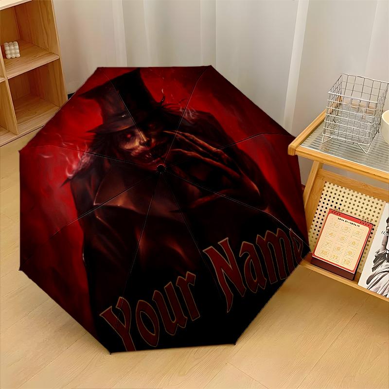 Custom Text Automatic 8 Bone Umbrella, Portable Sun Rain Protection UmbrellaThe Babadook