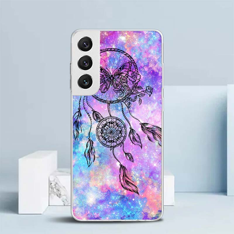 Retro Feather Dreamcatcher Soft Cover for Samsung Galaxy S25 Edge S26 S24 S23 Ultra Phone Case S22 S21 Plus S20 FE Print Pattern
