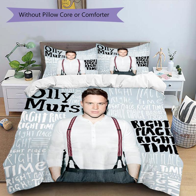 Set Biancheria da Letto 3 Pezzi Olly Murs Copripiumino Chiusura Include 1 Copripiumino & 2 Federe, Morbido e Confortevole per Tutte le Stagioni.