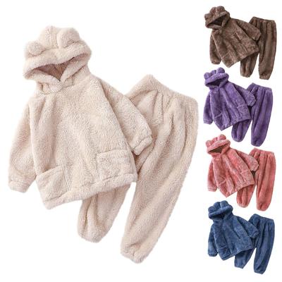 Baby Boy's Girl's Cute Sweater Warm Coat Clothing Flannel Home Pajamas Suit