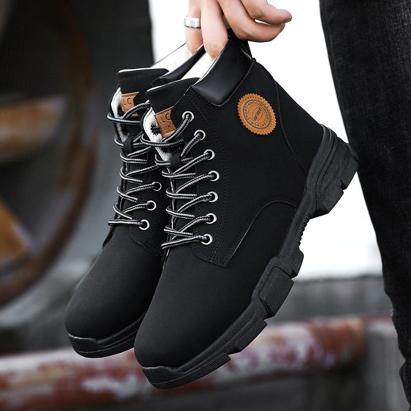 

Обувь мужская 2025 новые ботинки Martin мужские британские модные мужские туфли повседневная обувь для инструментов зимняя обувь с высоким берцем мужская 44